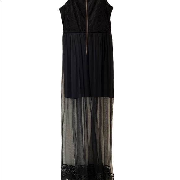 Passion Fusion from LF long black lace dress size medium - Picture 9 of 10